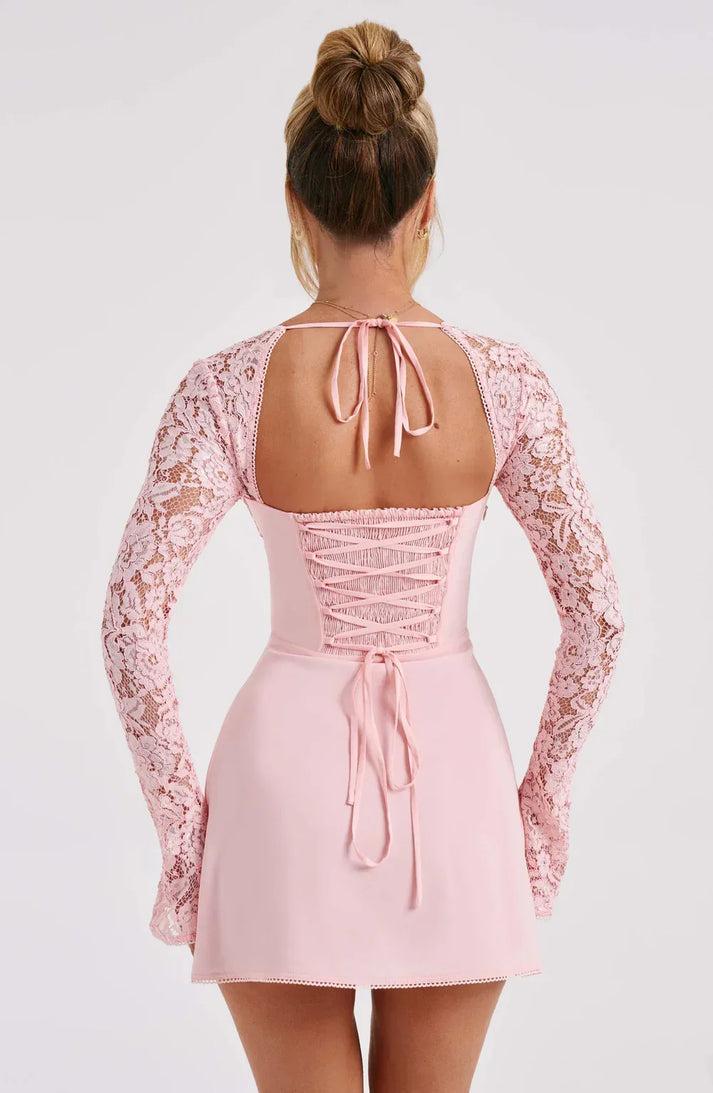 Charmante Lace Sleeves Dress