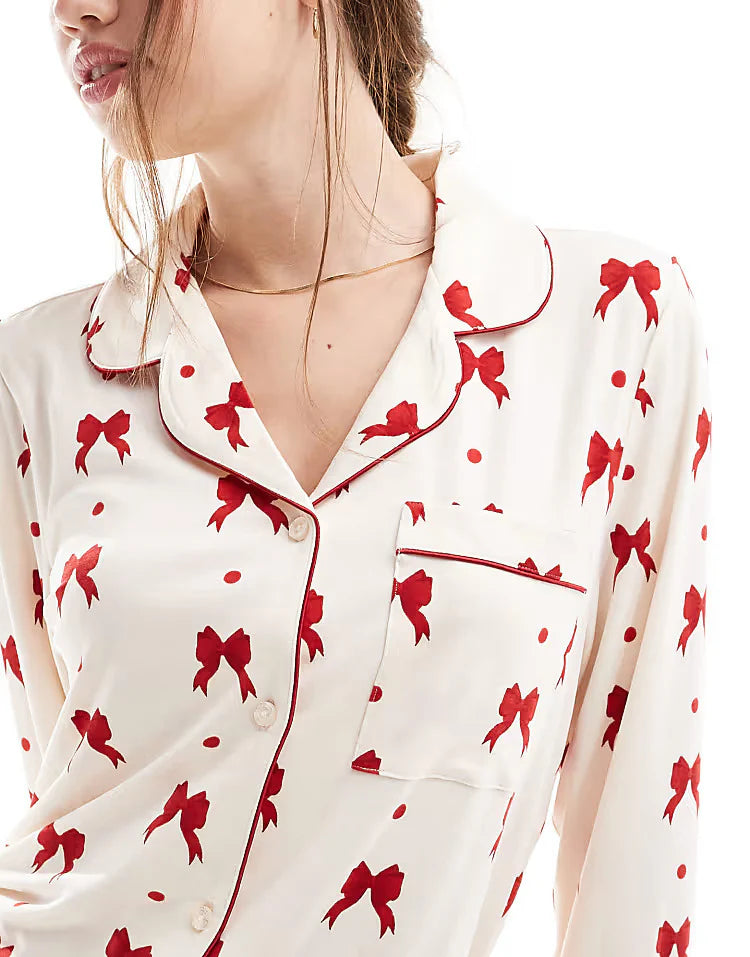 Red Ribbon Pj Set