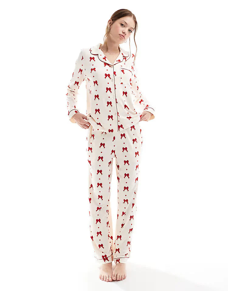 Red Ribbon Pj Set