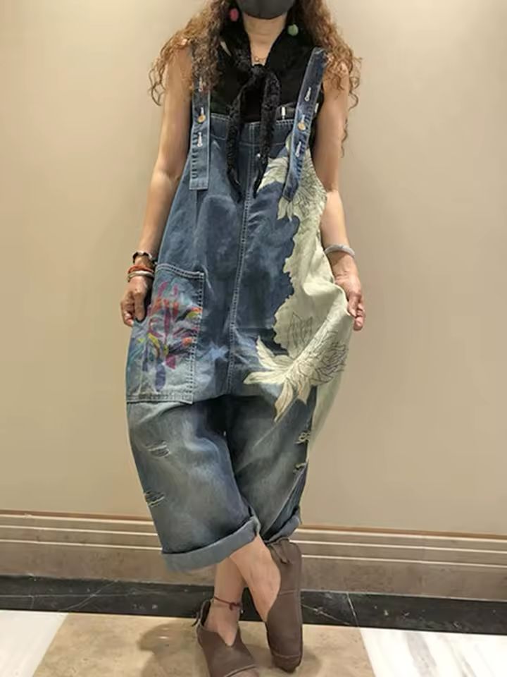 Denim Harem Pants