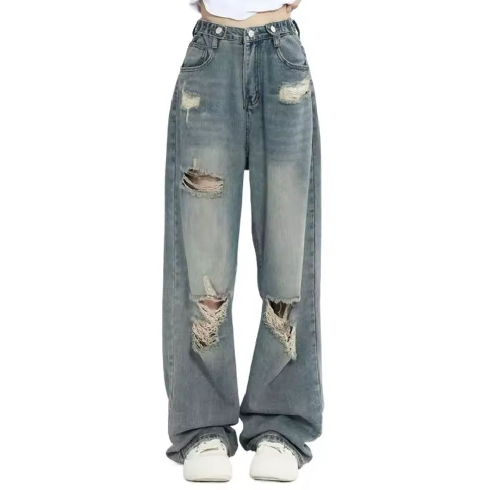 Hole-Punched Jeans