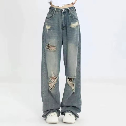 Hole-Punched Jeans
