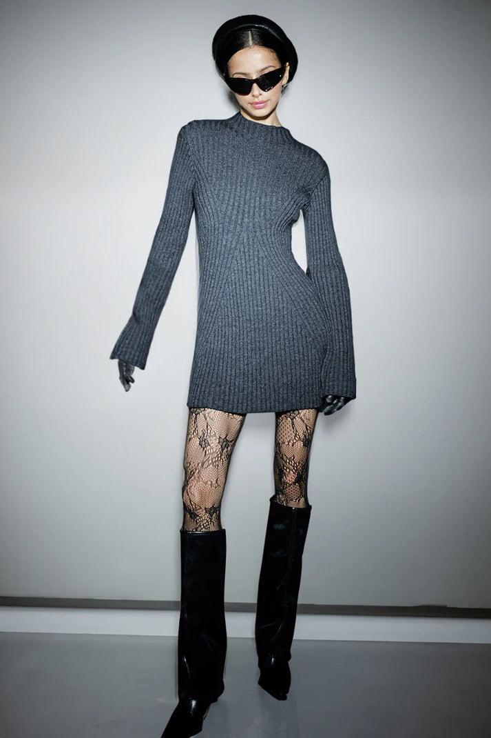 Fall Rib-Knit Dress
