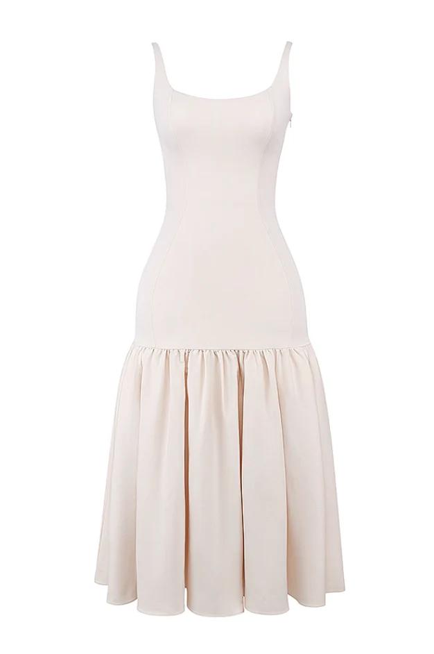 Vintage Cream Dropped Waist