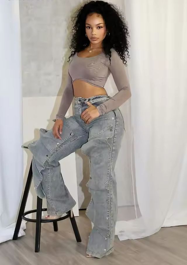 Streeetwear Cutout Cargo