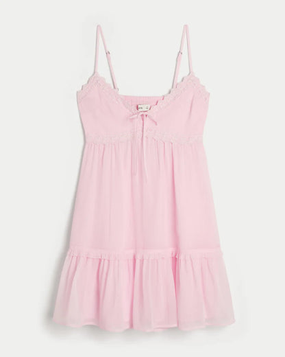 Chiffon Babydoll Mini Dress