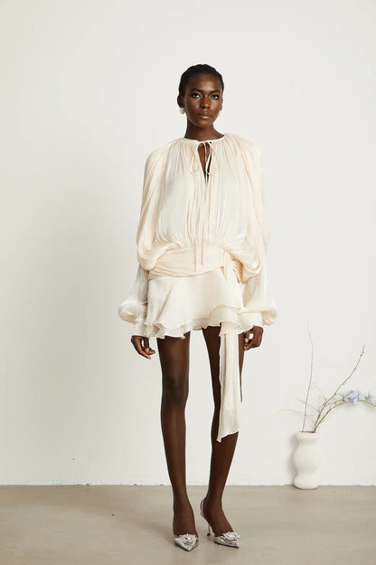 Eugenie Ruffled Mini Dress