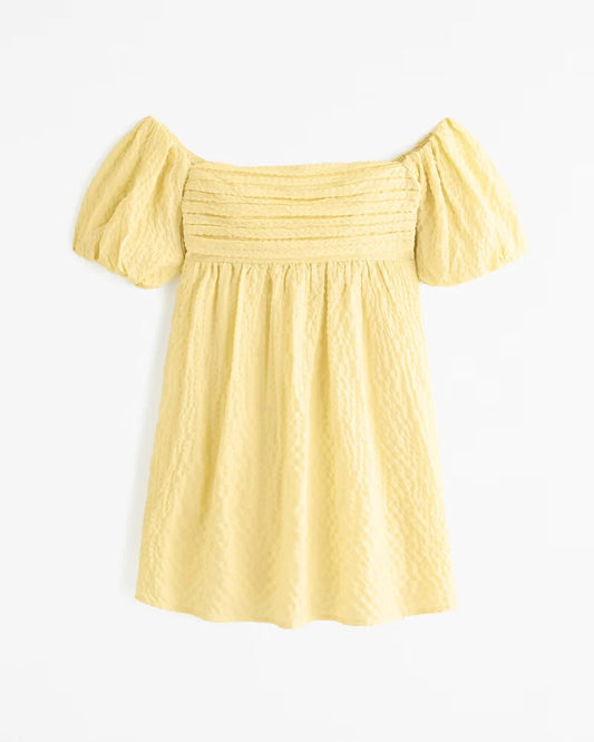 Off-The-Top-Shoulder Mini Dress