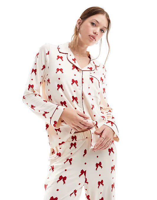 Red Ribbon Pj Set