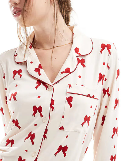 Red Ribbon Pj Set