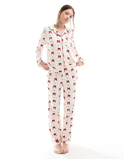 Red Ribbon Pj Set